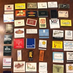 Lot of 55 vintage matchbooks